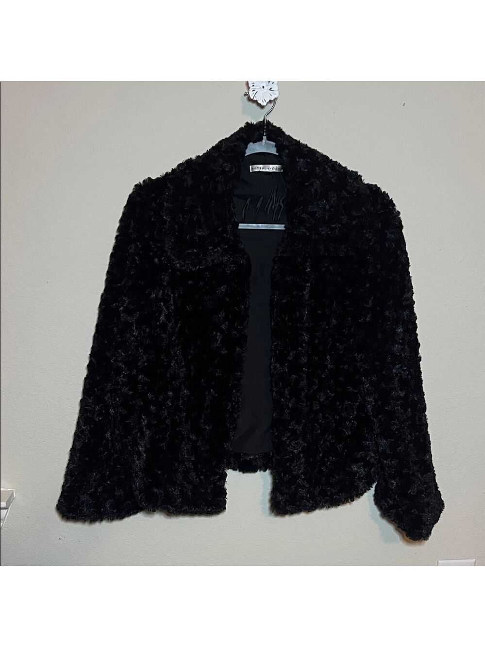 Peter Nygard Black Jacket Teddy